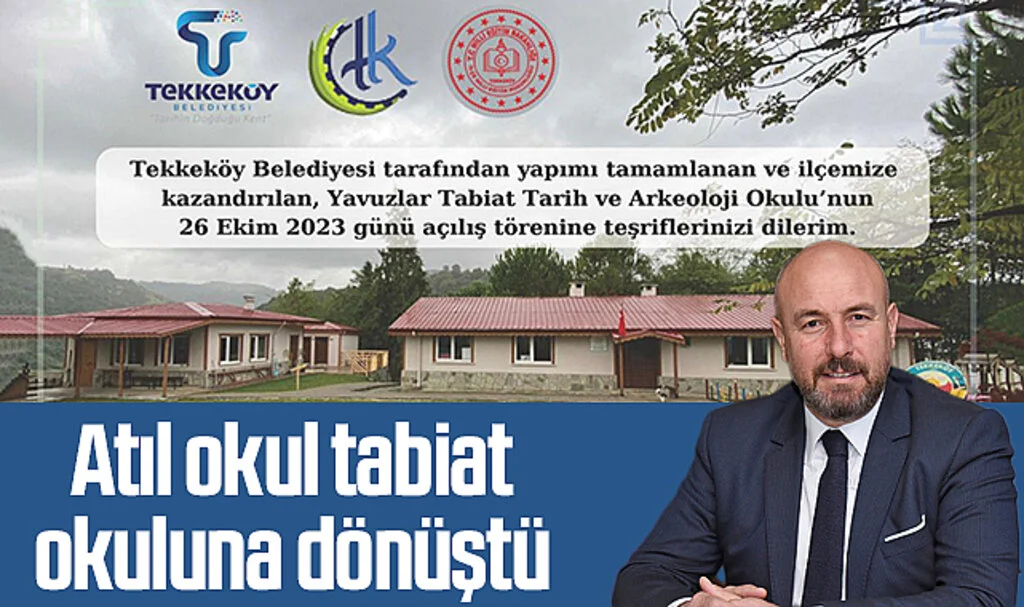 Samsun Tekkeköy'de Atıl okul tabiat okuluna dönüştü 
