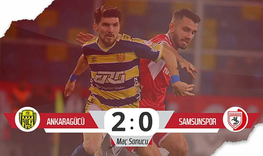 Son Dakika! Ankaragücü: 2 – Samsunspor : 0 (Maç Sonucu)