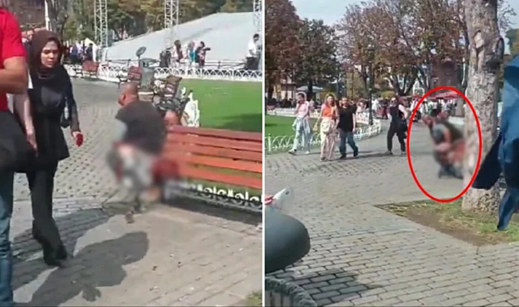 Topkapı Sarayı Önünde Skandal Görüntü! Herkesin Gözü Önünde...