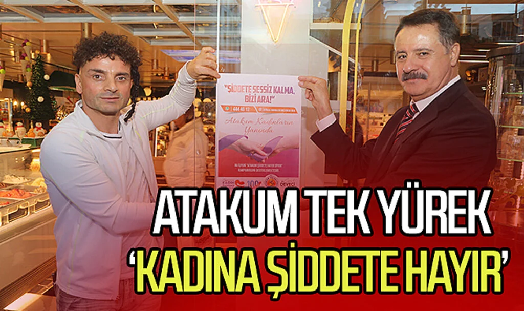 Atakum, tek yürek "Kadına Şiddete Hayır" dedi