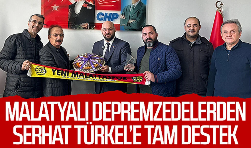 Malatyalı depremzedelerden CHP Atakum İlçe Başkanı Serhat Türkel'e tam destek