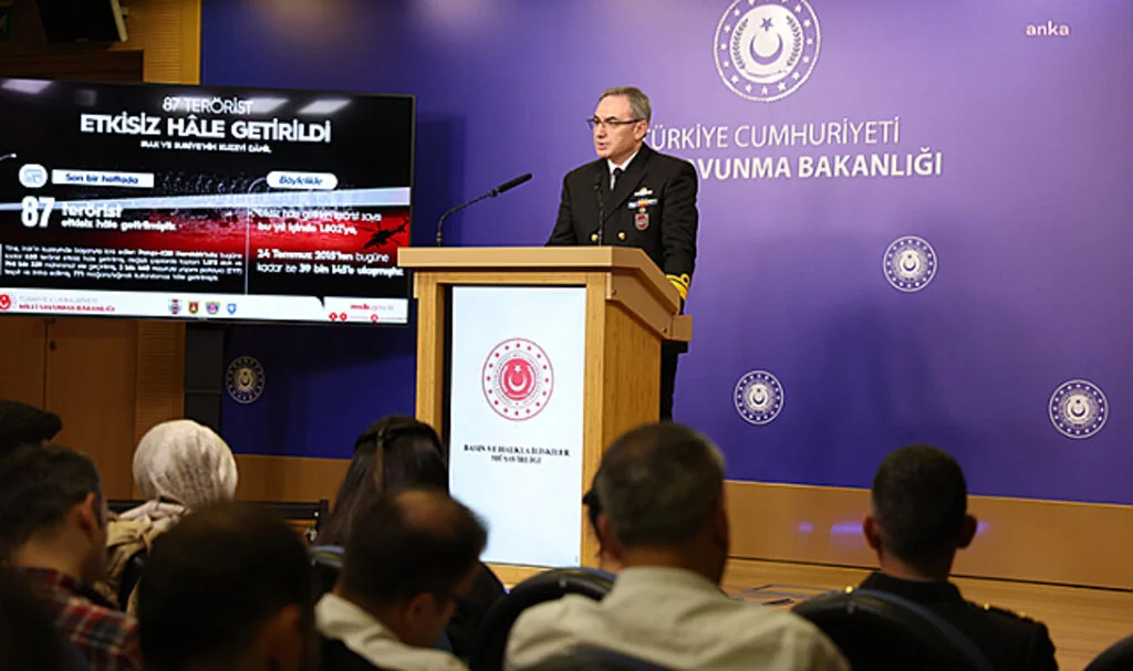 MSB: "Irak ve Suriye'nin Kuzeyi Dahil Son Bir Haftada 87 Terörist Etkisiz Hale Getirildi"