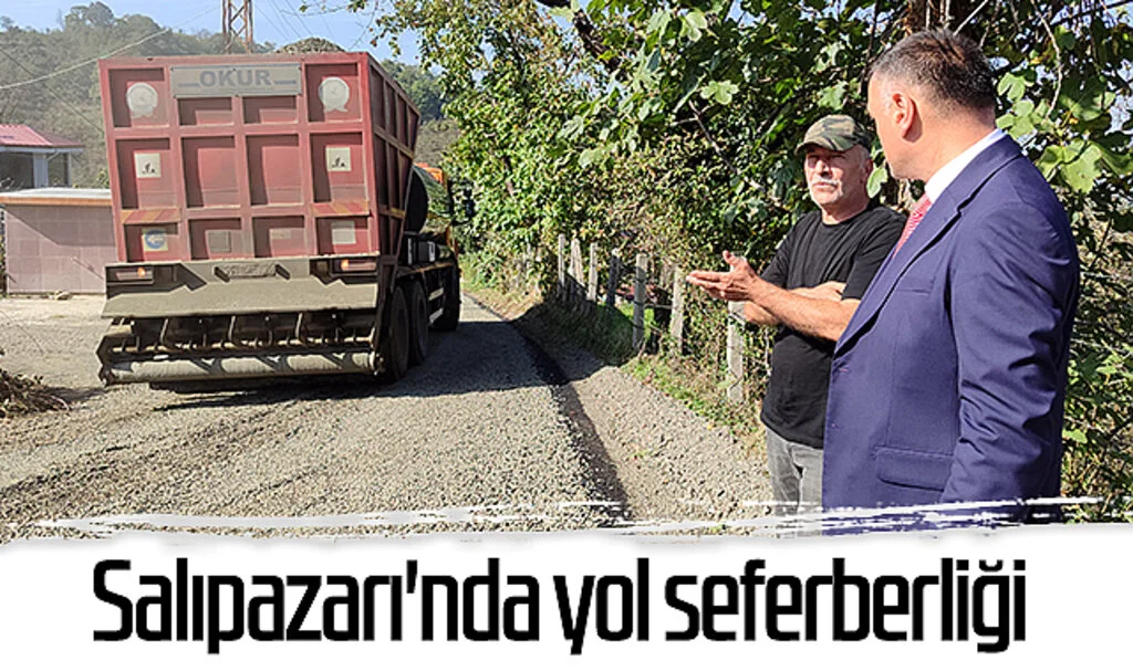 Salıpazarı'nda yol seferberliği 