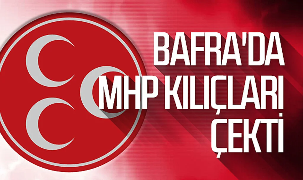 Samsun Bafra'da MHP kılıçları çekti
