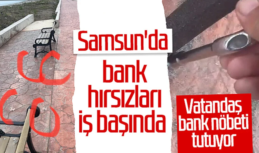 Samsun'da bank hırsızları iş başında 