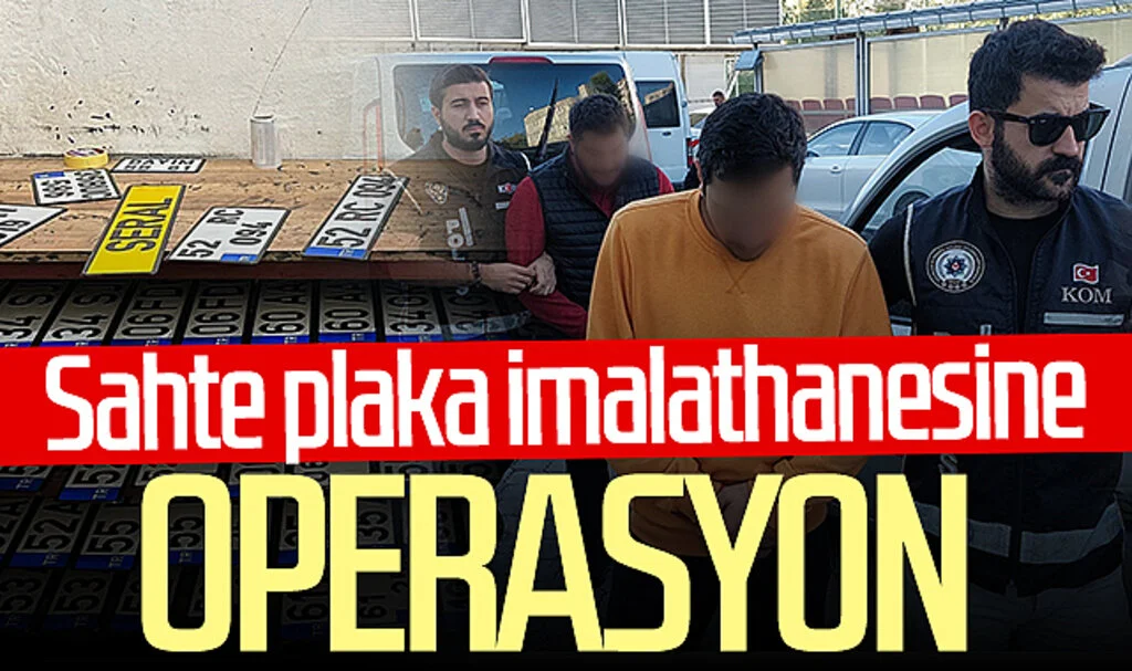 Samsun'da sahte plaka imalathanesine operasyon!