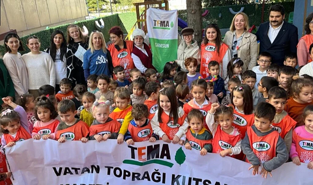 Samsun'da TEMA Vakfınca anaokulu öğrencileri için doğa sevgisi etkinliği yapıldı