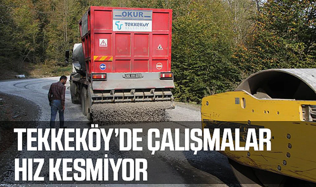 Samsun Tekkeköy'de çalışmalar hız kesmiyor