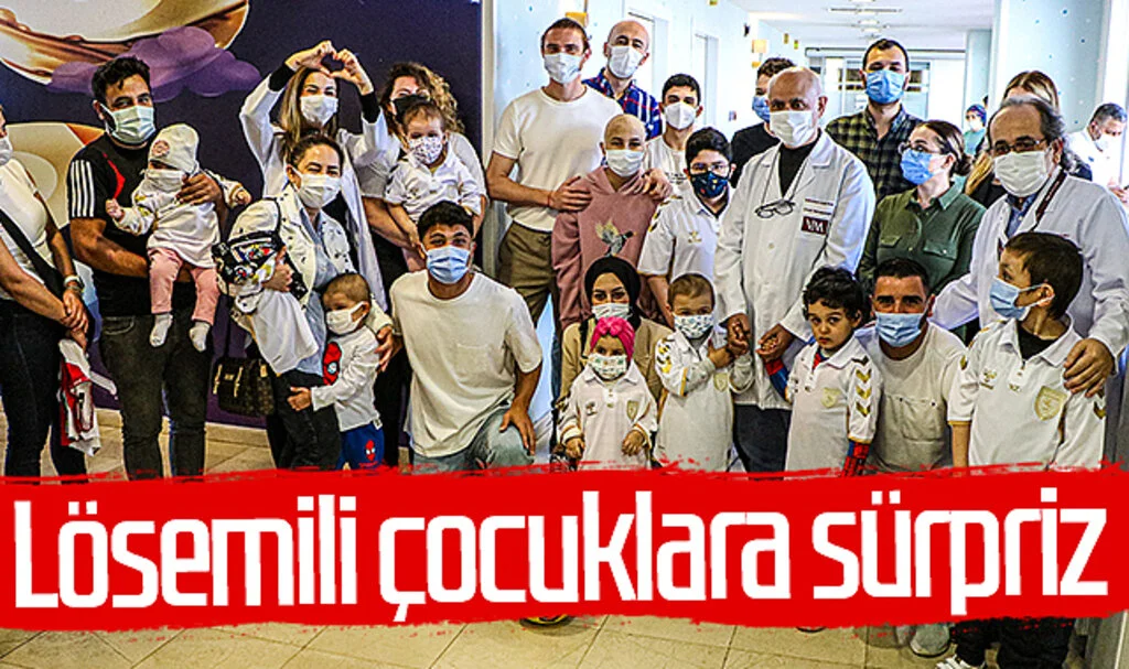 Samsunspor'dan lösemili çocuklara sürpriz