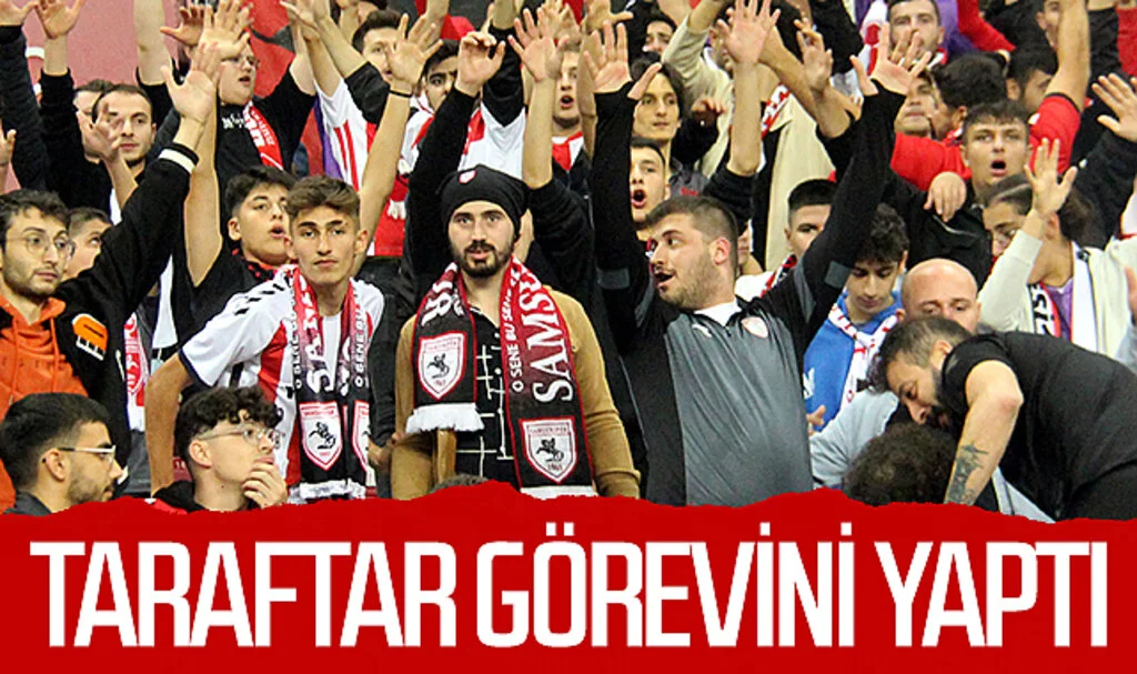 Samsunspor taraftarı görevini yaptı