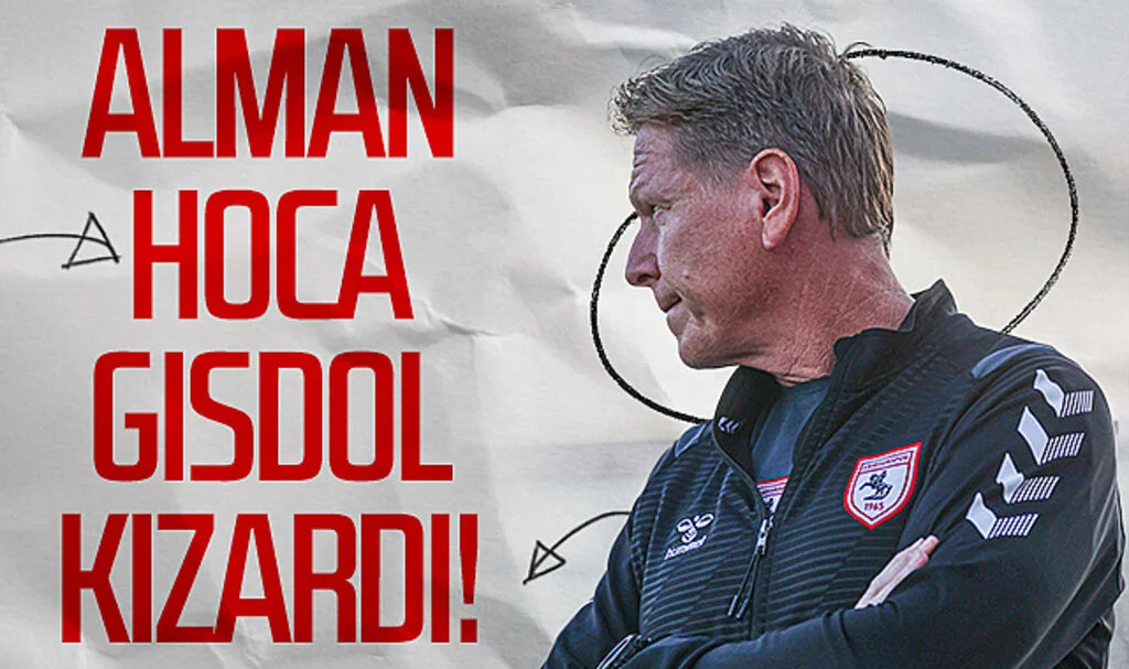 Samsunspor Teknik Direktörü Markus Gisdol kırmızı kart gördü!