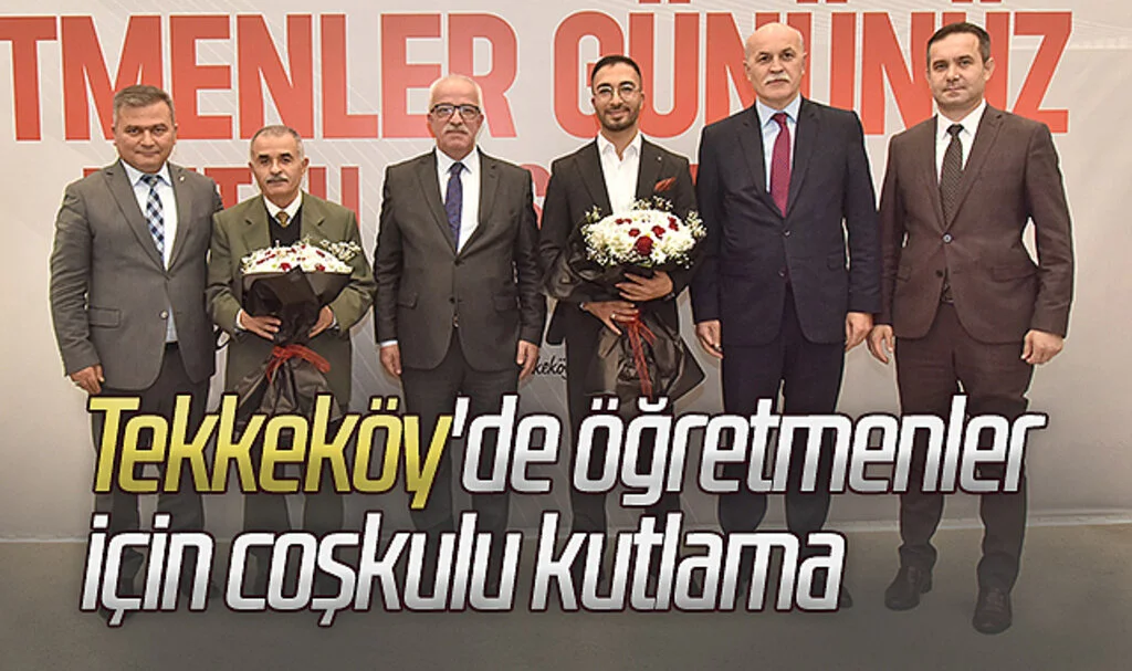 Samsun Tekkeköy'de öğretmenler için coşkulu kutlama