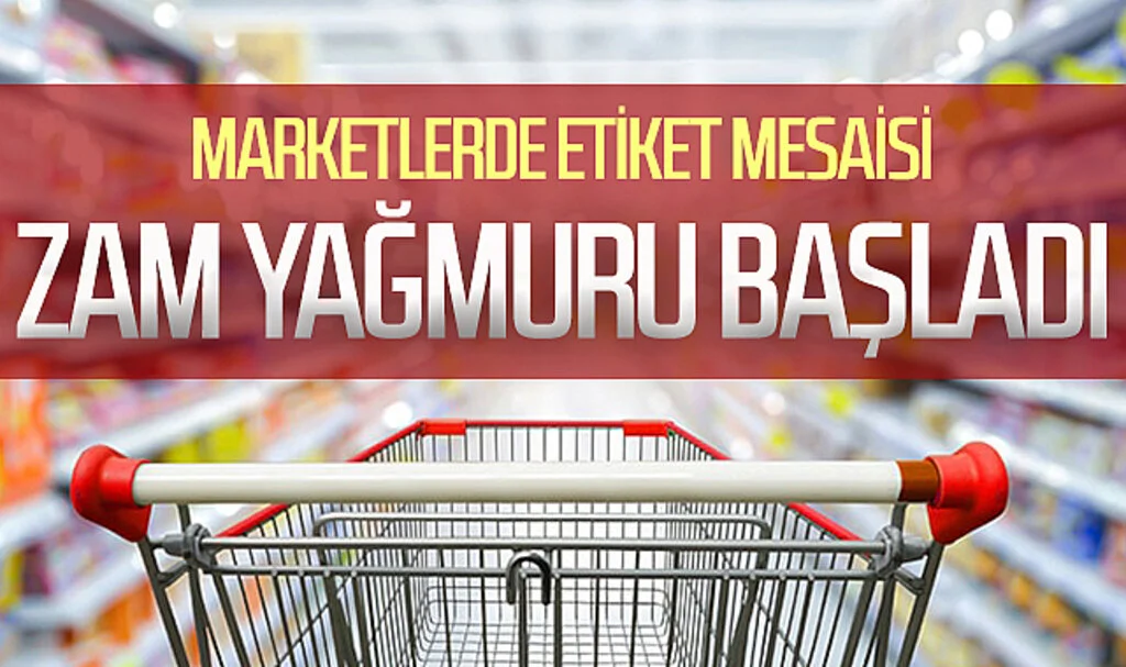 Asgari ücret zammı sonrası marketlerde etiket mesaisi