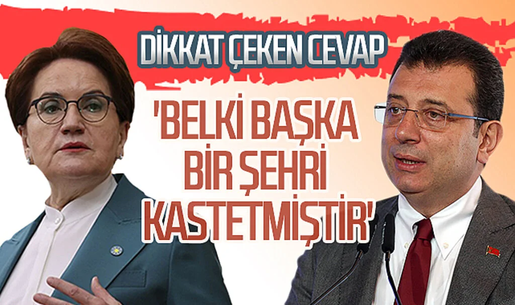 'Hiç üstüme alınmadım' İmamoğlu'na Akşener'in eleştirileri soruldu! Dikkat çeken cevap 'Belki başka bir şehri kastetmiştir'