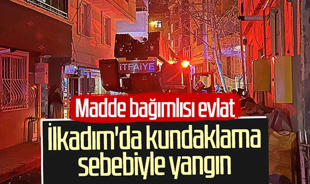İlkadım'da kundaklama sebebiyle yangın! Madde bağımlısı evlat...