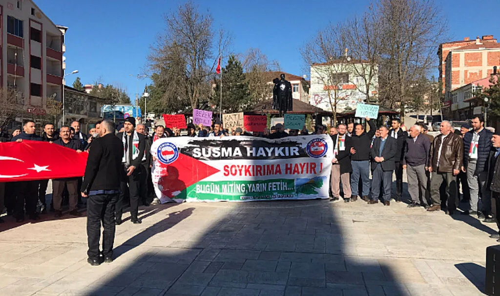Samsun Asarcık'ta Filistin'e destek yürüyüşü yapıldı