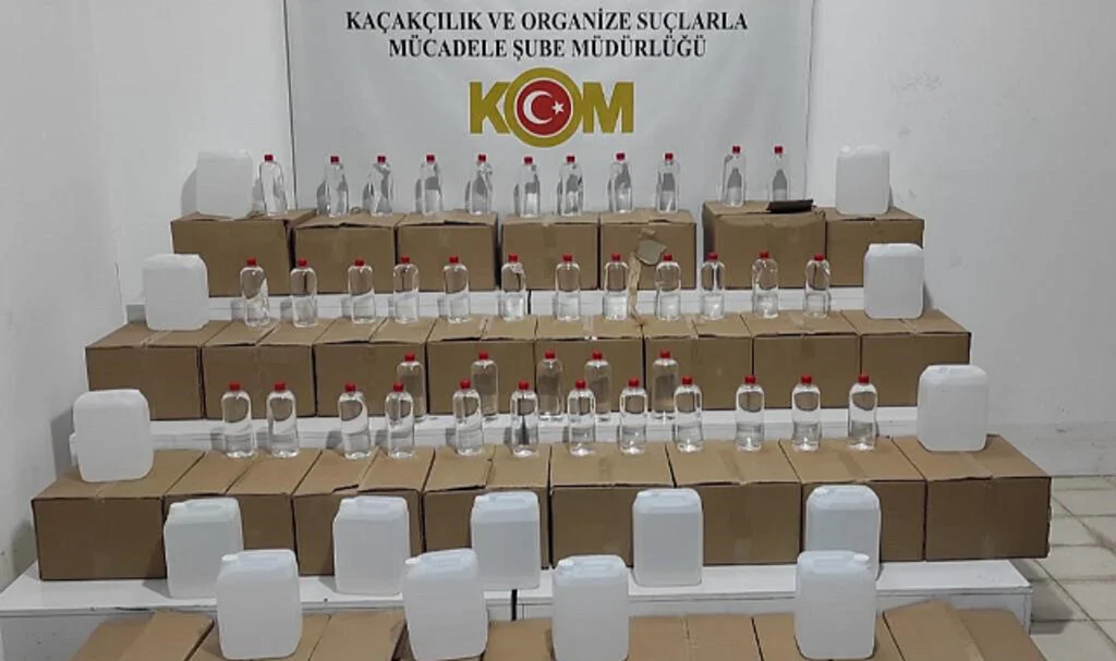 Samsun'da 895 litre etil alkol ele geçirildi