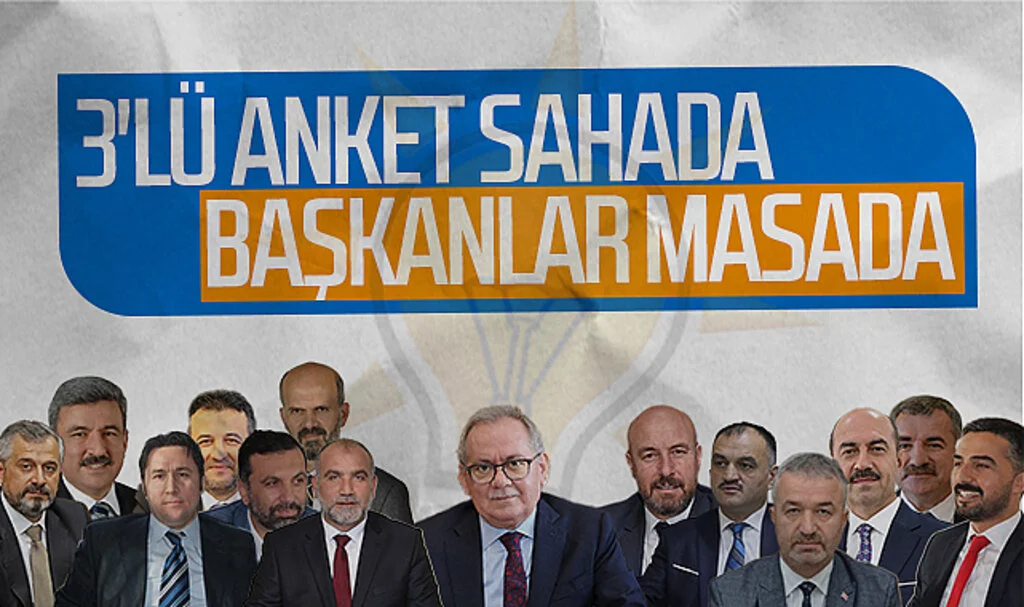 Samsun'da AK Parti'nin 3'lü anketi sahada, başkanlar masada