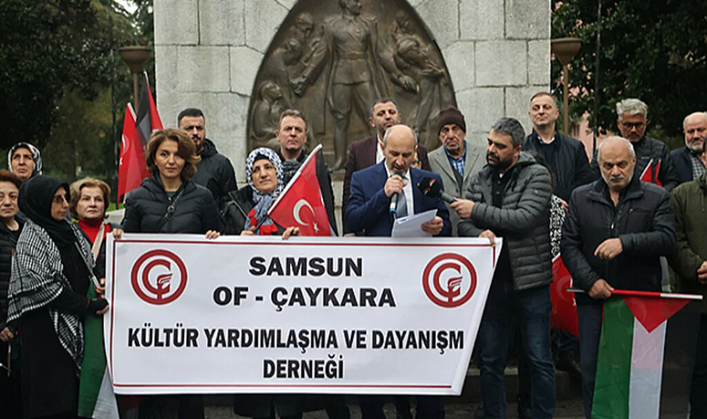 Samsun'da Gazze'ye destek açıklaması