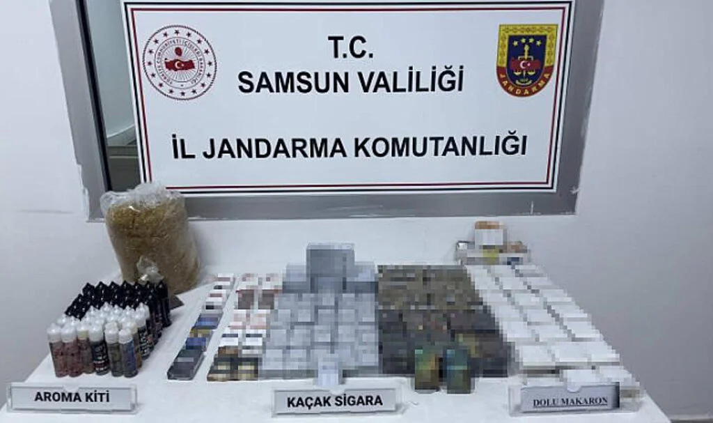 Samsun'da kaçak tütün satıcısına jandarma ekiplerince operasyon