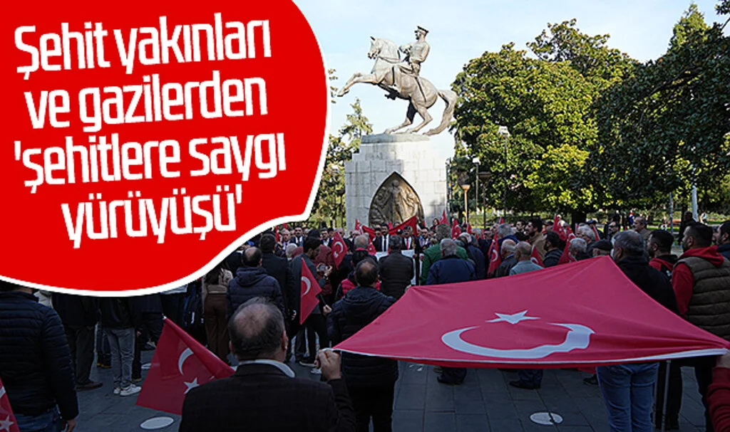 Samsun'da şehit yakınları ve gazilerden 'şehitlere saygı yürüyüşü'