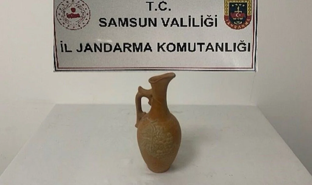 Samsun'da tarihi eser niteliğinde testi ele geçirildi