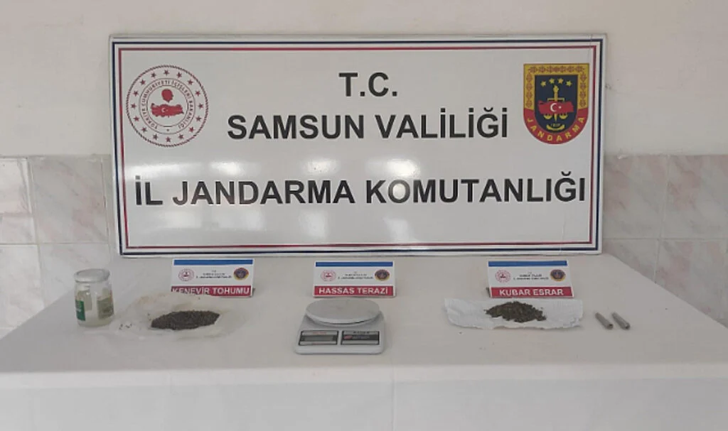 Samsun'da uyuşturucuyla yakalanan şahıs gözaltına alındı