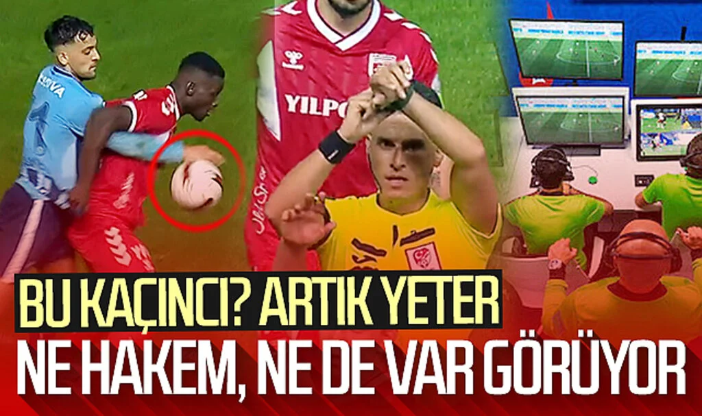 Samsunspor’a verilmeyen penaltıları ne hakem ne de VAR görüyor! Bu kaçıncı artık, yeter!