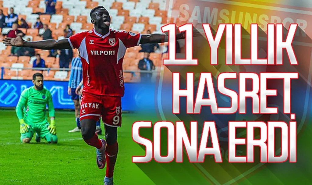 Samsunspor'da 11 yıllık hasreti sonlandırdı