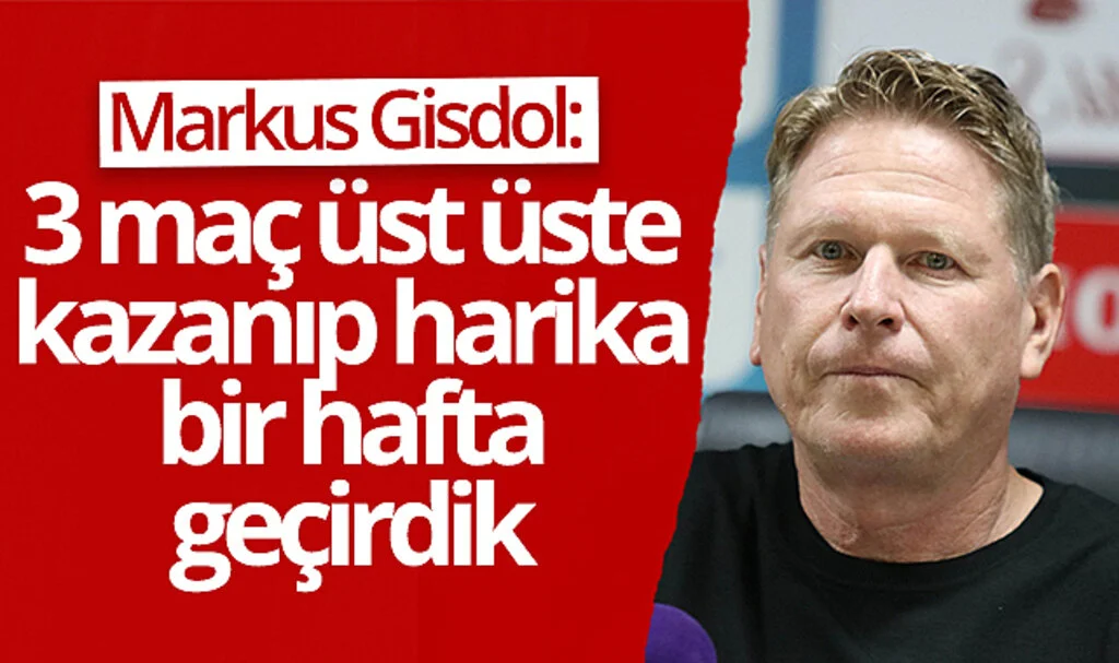 Samsunspor Teknik Direktörü Markus Gisdol: "3 maçtır üst üste kazanıp, harika bir hafta geçirdik"