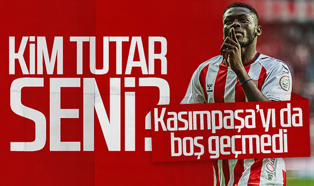 Samsunspor'un forveti Marius Mouandilmadji, Kasımpaşa maçında da fileleri havalandırdı