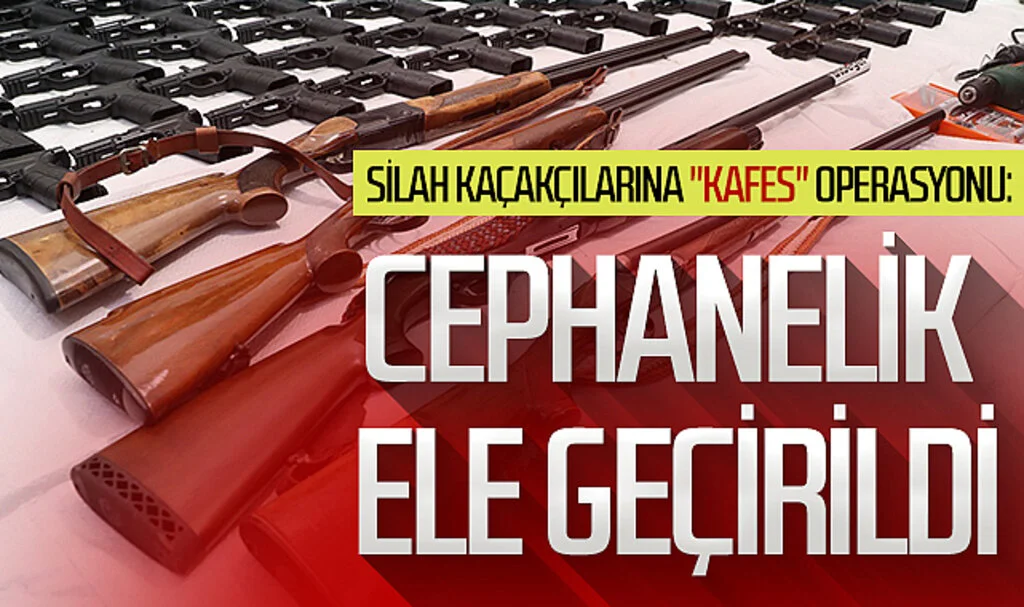 Silah kaçakçılarına "Kafes" operasyonu: Cephanelik ele geçirildi