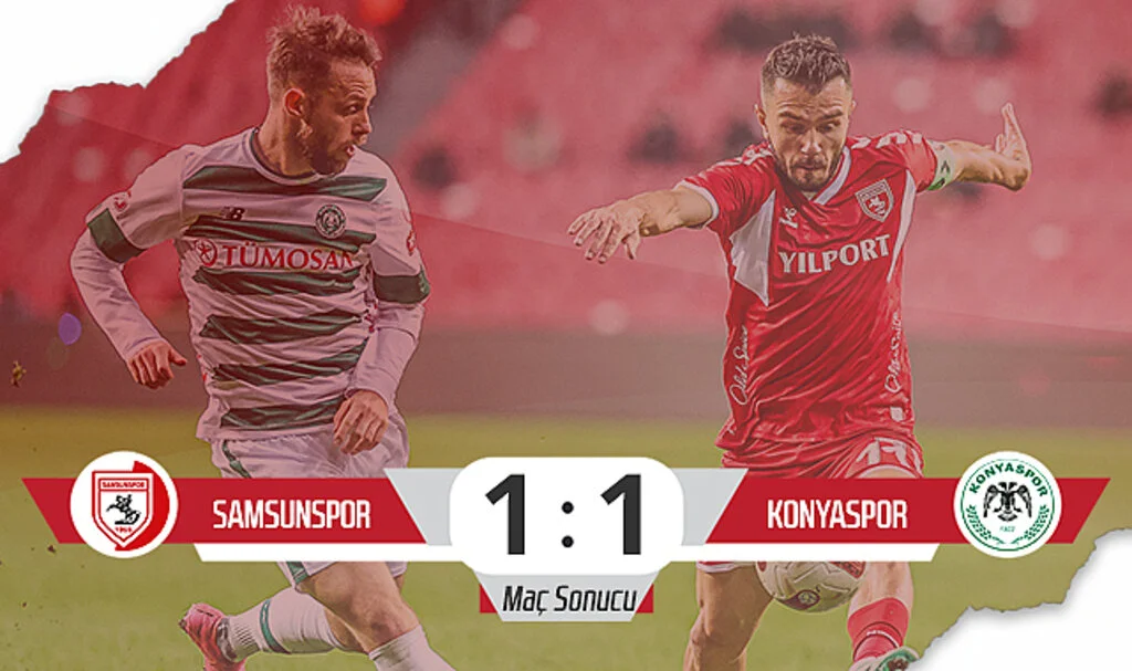Son Dakika! Samsunspor: 1– Konyaspor: 1 (Maç Sonucu)
