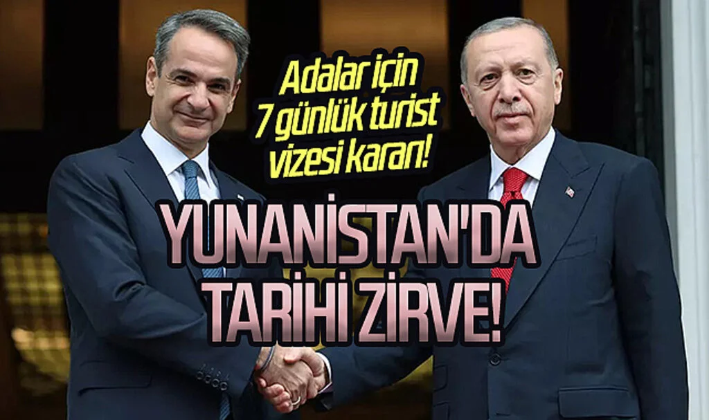 Yunanistan'da tarihi zirve! 6 yıl sonra ilk ziyaret... Erdoğan ve Miçotakis duyurdu: Adalar için 7 günlük turist vizesi kararı!