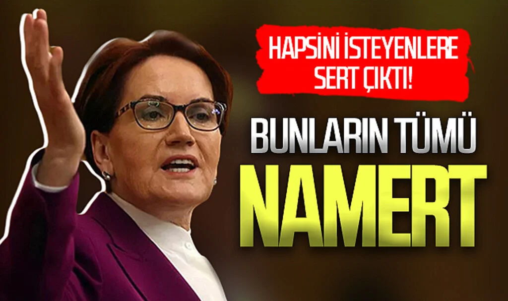 Akşener, hapsini isteyenlere sert çıktı! "Buradan ilan ediyorum" diyerek tepki gösterdi: Bunların tümü namert