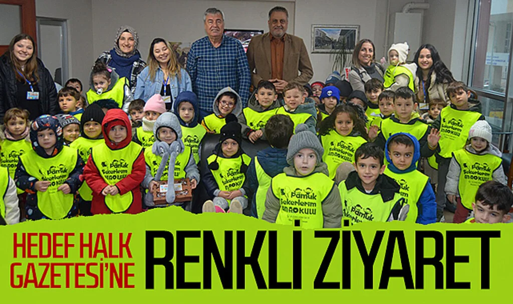 Hedef Halk Gazetesi'ne miniklerden renkli ziyaret