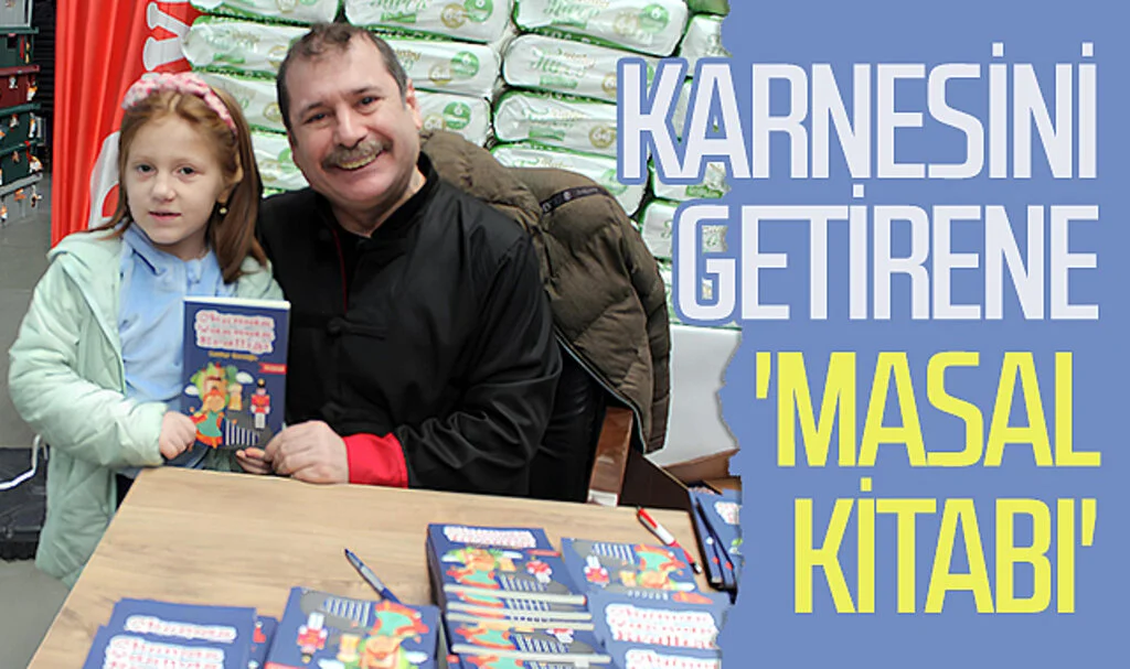 Karnesini getiren çocuklar 'masal kitabı' sahibi oldu