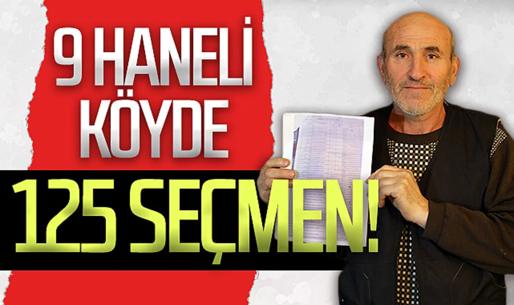 Samsun Atakum'da 9 haneli köyde 125 seçmen bulunuyor