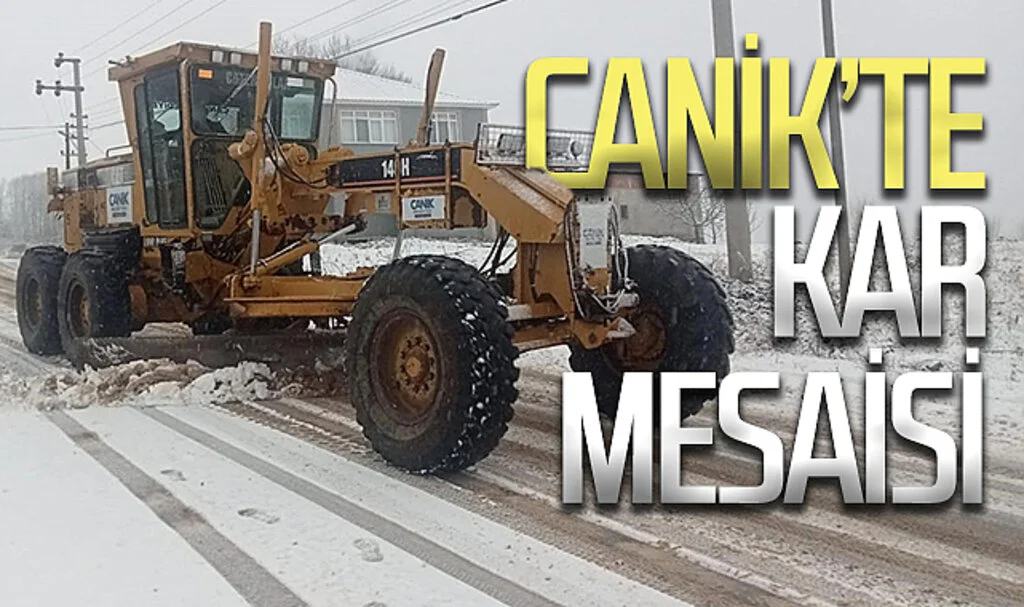 Samsun Canik’te kar mesaisi