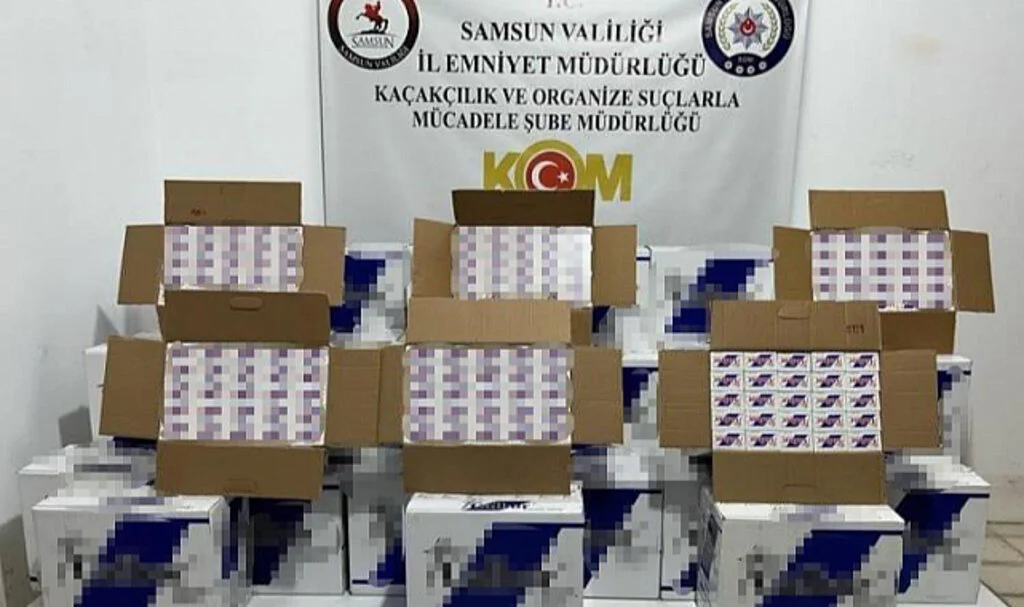 Samsun'da 320 bin boş makaron ele geçirildi