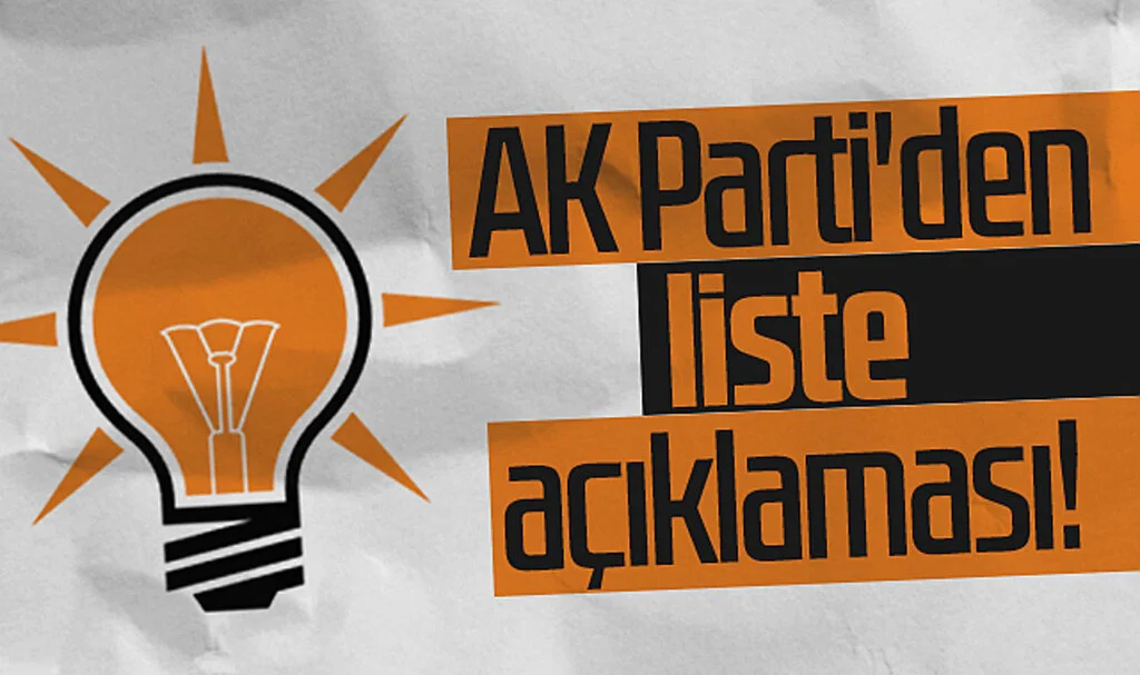Samsun'da AK Parti'den Liste Açıklaması!