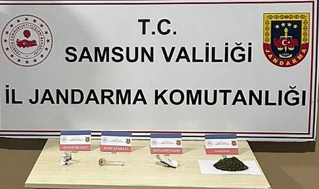 Samsun'da dandarma bir evde uyuşturucu ele geçirdi