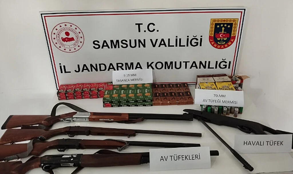 Samsun'da evinde ruhsatsız tüfek ele geçen şahsa 26 bin 474 lira para cezası