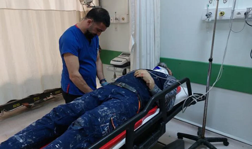 Samsun'da İnşaattan düşen işçi hastanelik oldu