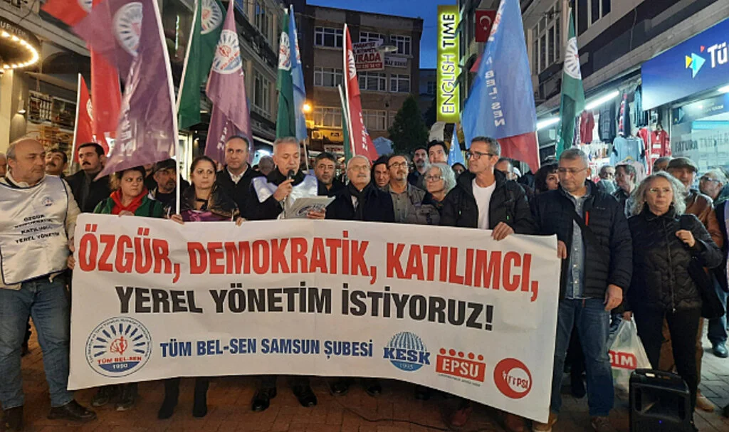 Samsun'da Tüm Bel Sen'den başkan adaylarına mesaj 
