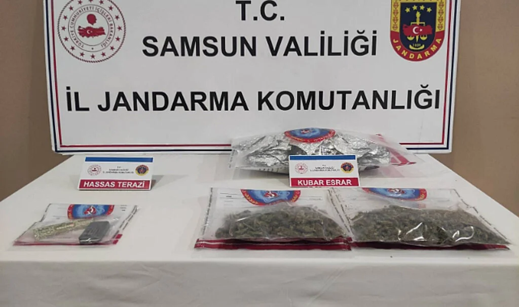 Samsun'da uyuşturucu madde ticareti yapan şahsa gözaltı
