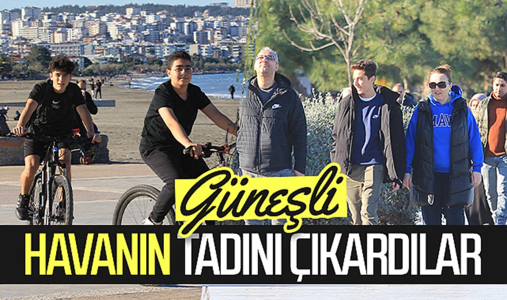 Samsun'da vatandaşlar güneşli havanın tadını çıkardılar