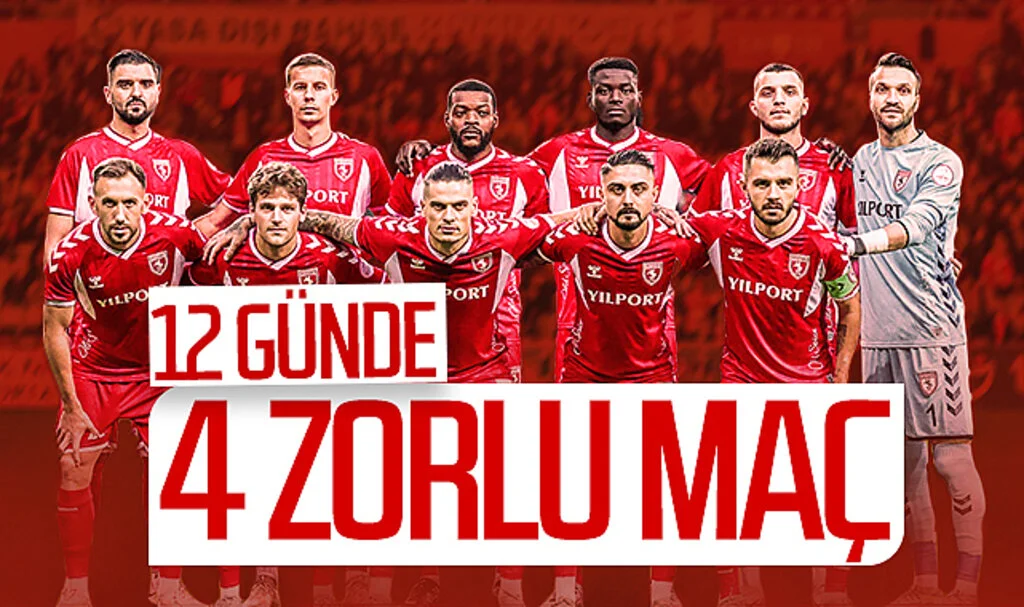 Samsunspor, 12 günde 4 zorlu maç oynayacak