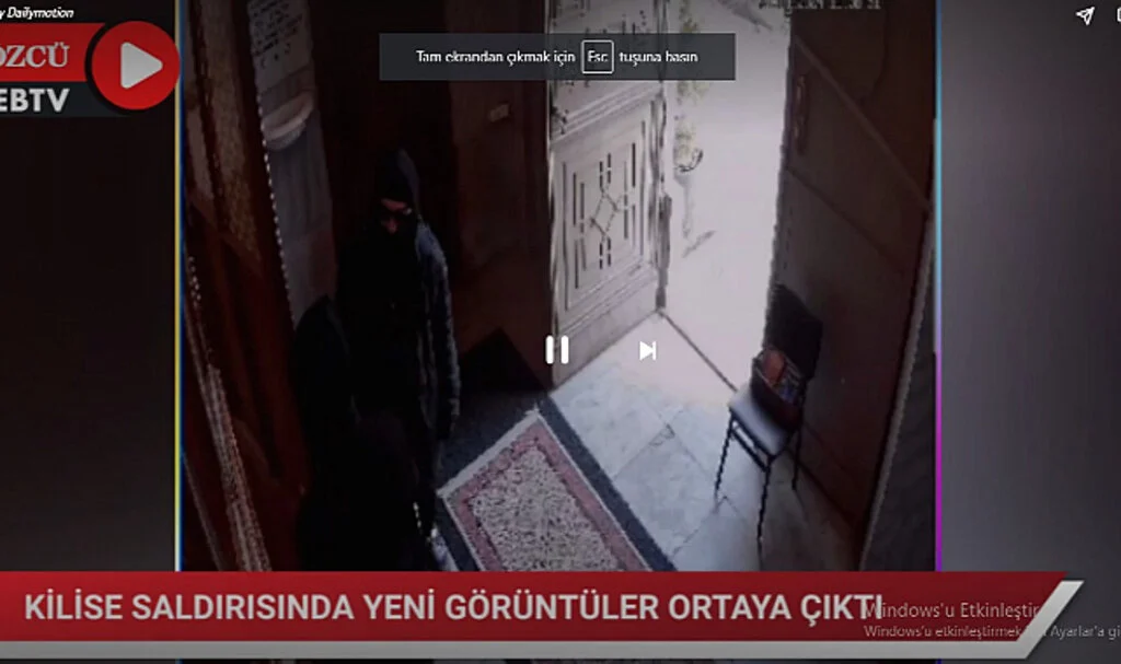 Santa Maria Kilisesi'ndeki saldırıya ilişkin yeni görüntüler... Katiller maktule kapıyı açmış!