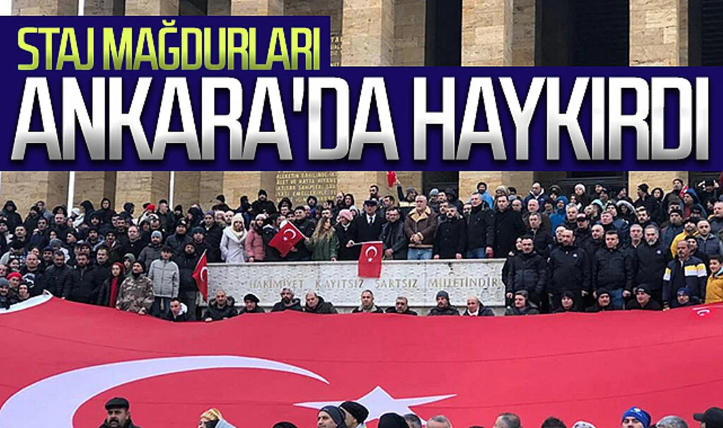 Staj mağdurları Ankara'da haykırdı